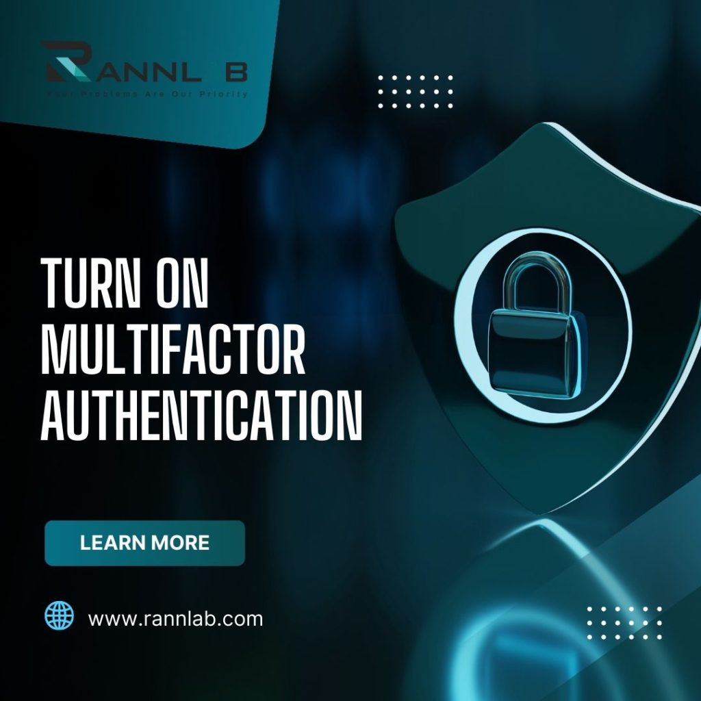 Turn on Multifactor Authentication