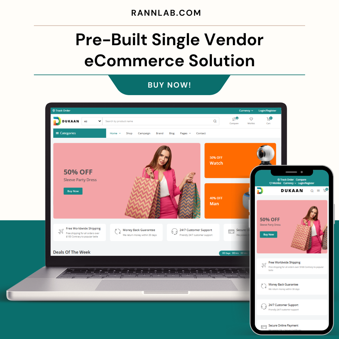 Single Vendor Ecommerce Website Solution